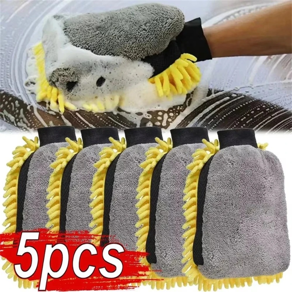 1/5pcs 세차 장갑 방수 마이크로 화이버 셔닐 장갑 - Detailing Brush Set 리뷰 및 가격